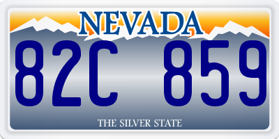 NV license plate 82C859