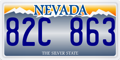 NV license plate 82C863