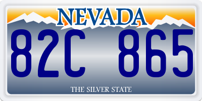 NV license plate 82C865