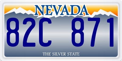 NV license plate 82C871