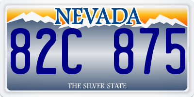 NV license plate 82C875