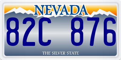 NV license plate 82C876