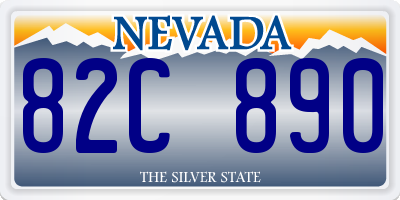 NV license plate 82C890