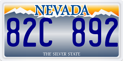 NV license plate 82C892