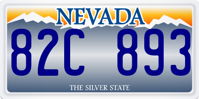 NV license plate 82C893