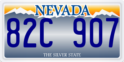 NV license plate 82C907