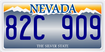 NV license plate 82C909