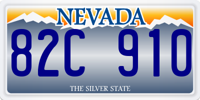 NV license plate 82C910
