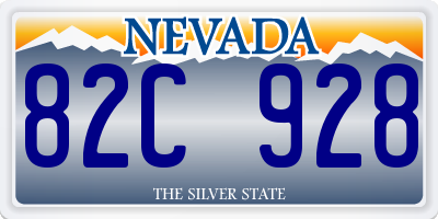 NV license plate 82C928