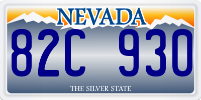 NV license plate 82C930