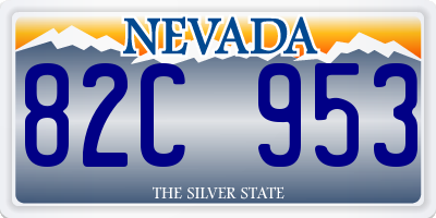 NV license plate 82C953