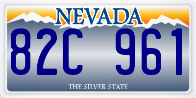 NV license plate 82C961