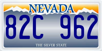 NV license plate 82C962