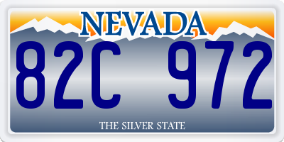 NV license plate 82C972