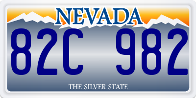 NV license plate 82C982