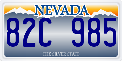 NV license plate 82C985