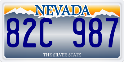 NV license plate 82C987