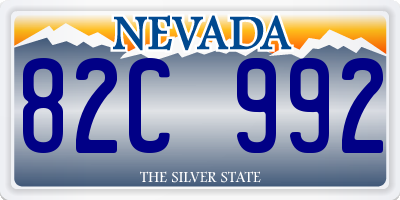 NV license plate 82C992