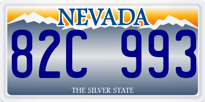 NV license plate 82C993