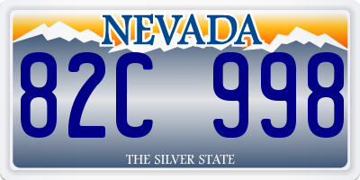 NV license plate 82C998