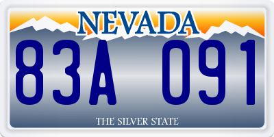 NV license plate 83A091