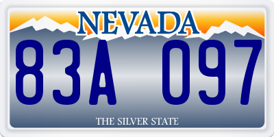 NV license plate 83A097