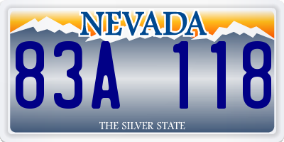 NV license plate 83A118