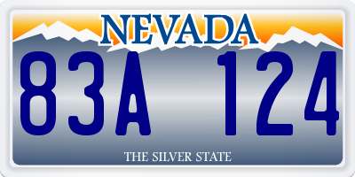 NV license plate 83A124
