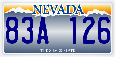 NV license plate 83A126
