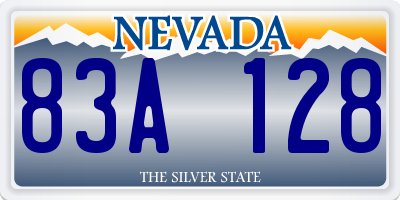 NV license plate 83A128