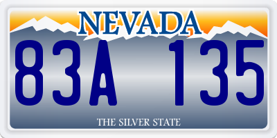 NV license plate 83A135