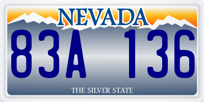 NV license plate 83A136