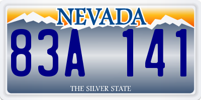 NV license plate 83A141