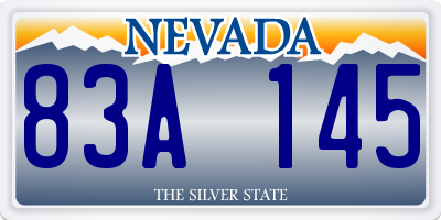 NV license plate 83A145