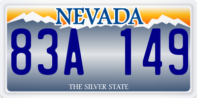 NV license plate 83A149