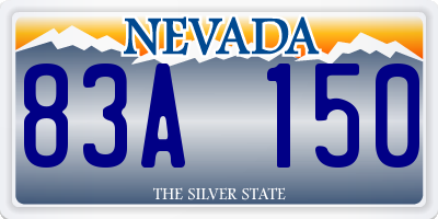 NV license plate 83A150