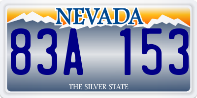 NV license plate 83A153