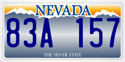 NV license plate 83A157