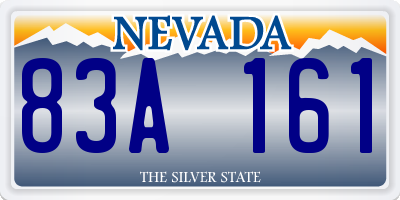 NV license plate 83A161