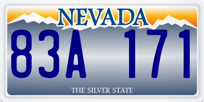 NV license plate 83A171