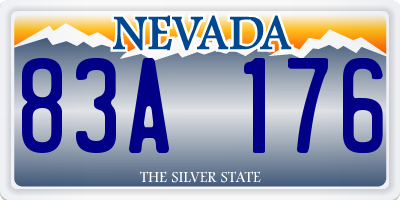 NV license plate 83A176