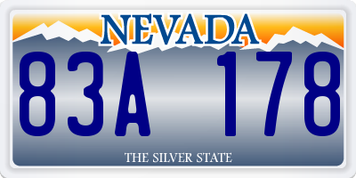 NV license plate 83A178