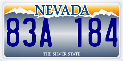 NV license plate 83A184