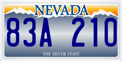 NV license plate 83A210