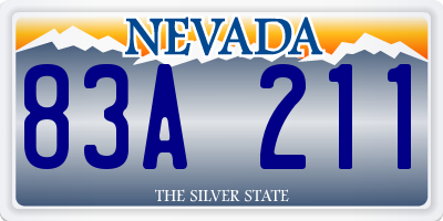 NV license plate 83A211