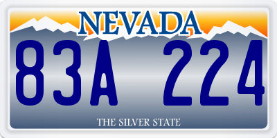 NV license plate 83A224