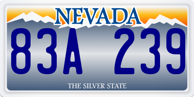 NV license plate 83A239