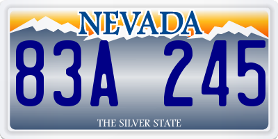 NV license plate 83A245