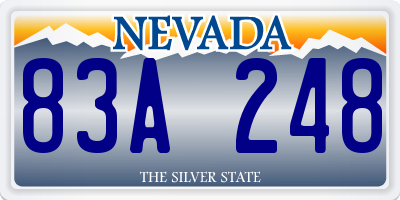 NV license plate 83A248