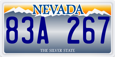 NV license plate 83A267